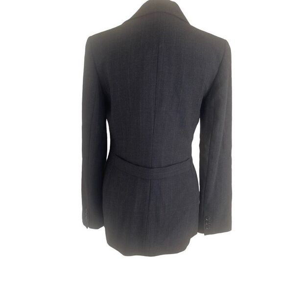 Ann Taylor Plaid 2 Button Slit Pocket Gray Blazer Jacket Size 4 Wool Blend, S23 - Picture 7 of 9